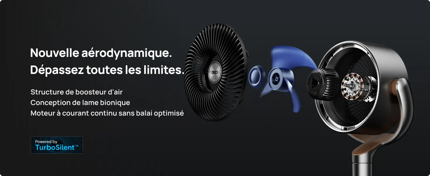 Dreo PolyFan 502 — design élégant noir et bois